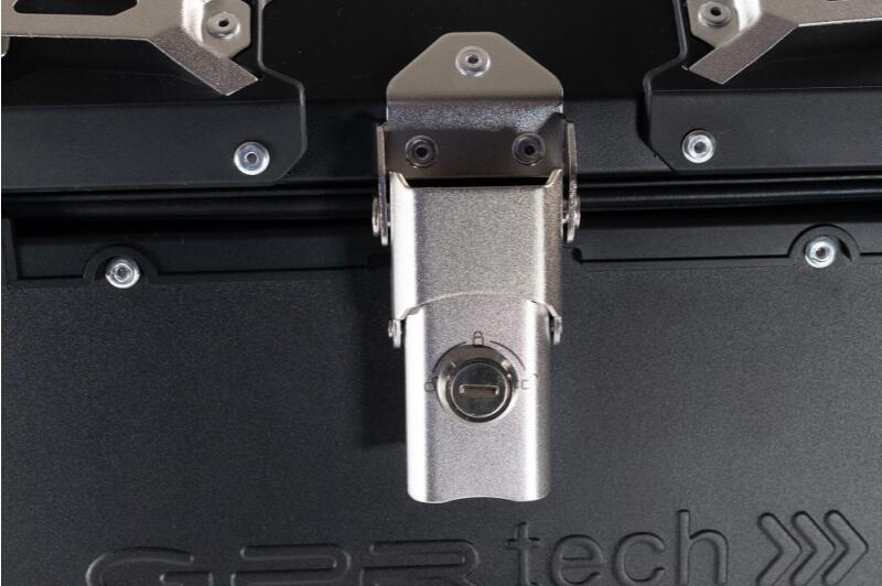 Top Case UNIVERSEL - 45 L - Aluminium Noir avec dosseret