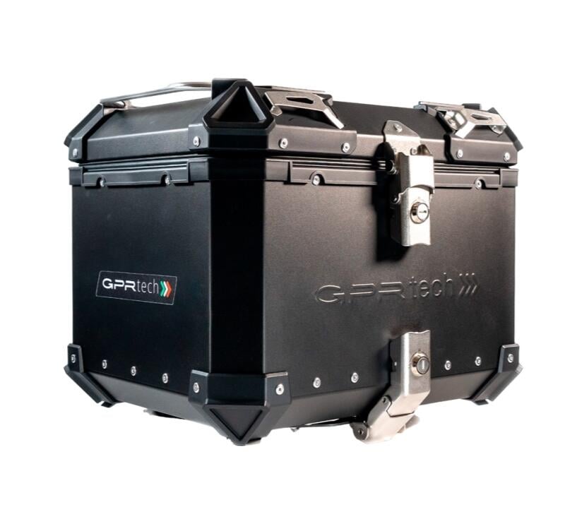 Top Case UNIVERSEL - 45 L - Aluminium Noir avec dosseret