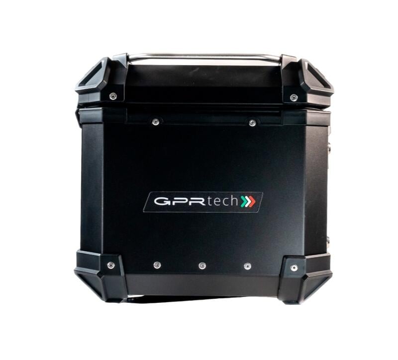 Top Case UNIVERSEL - 45 L - Aluminium Noir avec dosseret - Vue 7