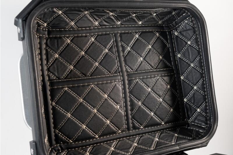 Top Case UNIVERSEL  - 45 L - Aluminium Noir avec dosseret