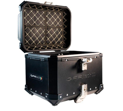 Top Case UNIVERSEL  - 45 L - Aluminium Noir avec dosseret