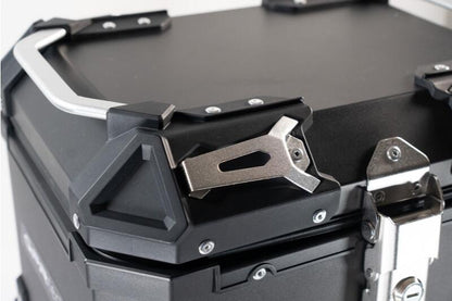 Top Case UNIVERSEL  - 45 L - Aluminium Noir avec dosseret